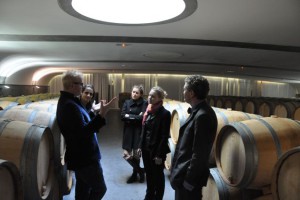 In the new barrel cellar at Pichon Longueville