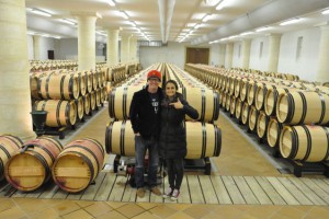 In one of the barrel cellars at Haut-Brion