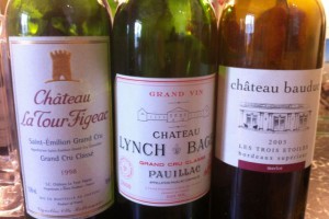 La Tour Figeac 1998, Lynch Bages 2000, Bauduc 2003